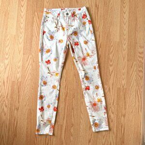 7 For All Mankind Ankle Skinny Floral Jeans Size 24 Ankle Denim Coquette Casual